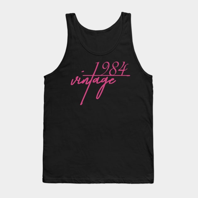 1984 Vintage. 36th Birthday Cool Gift Idea Tank Top by FromHamburg